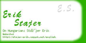 erik stajer business card